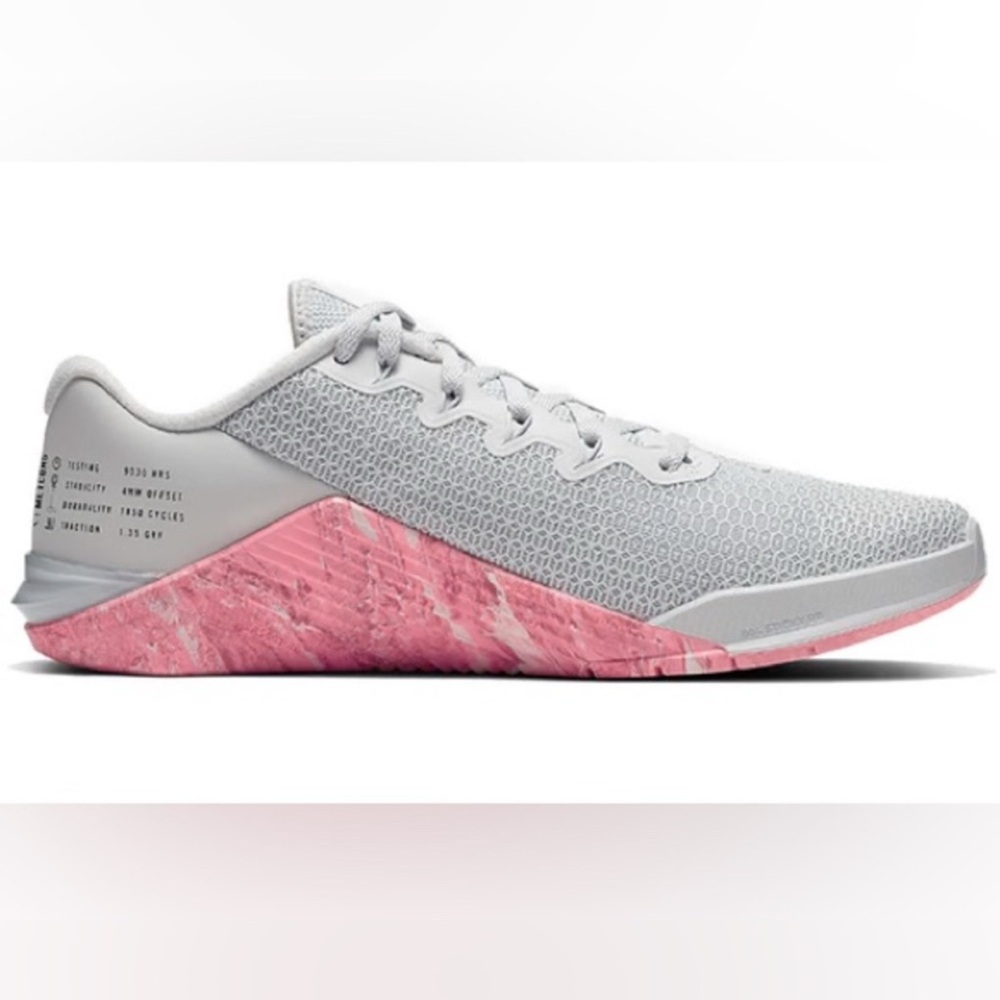Nike Shoes Womens 12 Metcon 5 Athletic Sneakers Pink Lace Up Low Top AO2982-004